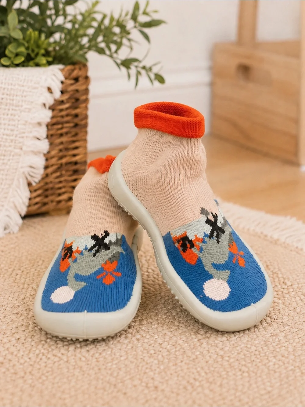 Collégien Dinosaur Slipper Socks | US 7.5/8 | Made in France | NWT